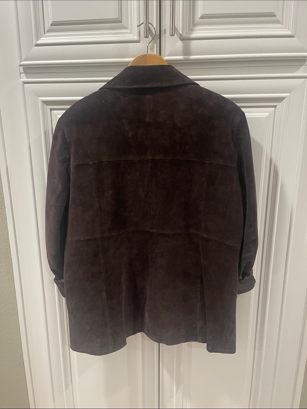 Vintage Genuine Sonoma Jean Co Dark Chocolate Brown Suede Leather Zip Jacket XL - Picture 5 of 13